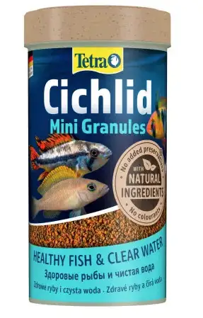 Купить tetracichlid mini granules корм для небольших цихлид в гранулах