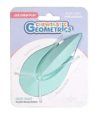 PetDreamHouse игрушка интерактивная для собак из натурального каучука Chewtastic Geometrics Geo-Hex мятный