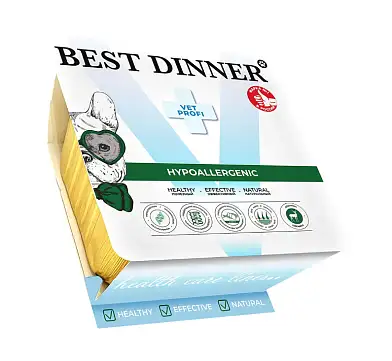 Best Dinner Vet Profi Hypoallergenic влажный корм для собак при пищевой аллергии, оленина (ламистер)