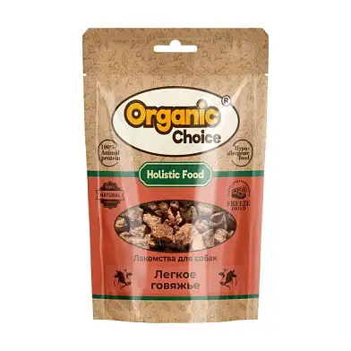 Organic Сhoice лакомство для собак легкое говяжье