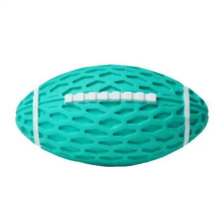 Купить homepet silver series игрушка для собак мяч регби с пищалкой бирюзовый каучук