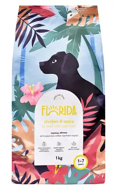 FLORIDA сухой корм для взрослых собак крупных пород с курицей и яблоком