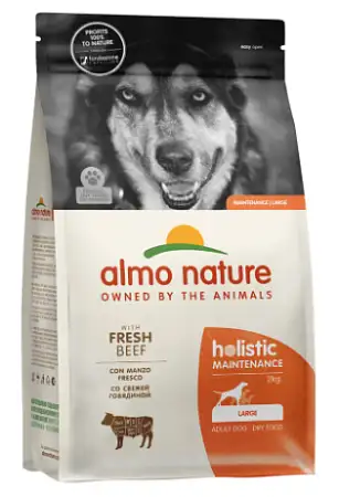 Купить almo nature holistic сухой корм для взрослых собак крупных пород со свежей говядиной и коричневым рисом