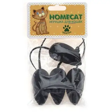 Купить homecat Игрушка для кошек Мышки с пищалкой серые