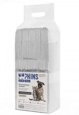 Купить napkins premium black впитывающие пелёнки для собак и кошек с угольным фильтром 